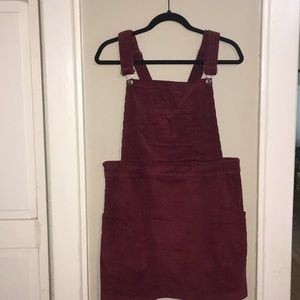 Burgundy Corduroy Jumper with Pockets!